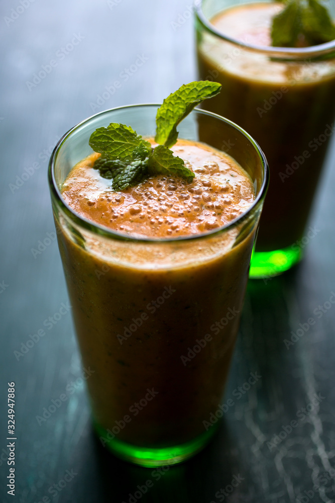 Pineapple chia smoothie with herbs Pineapple chia smoothie with herbs