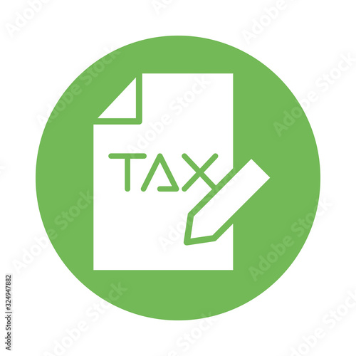 tax obligation document with pencil