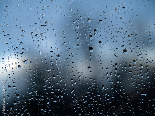 rain drops on the glass, bad weather, rainy