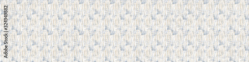 French blue damask shabby chic stripe linen vector texture border background. Stripedhand drawn banner seamless pattern. Hand drawn wonky interior home decor ribbon. Classic rustic farmhouse style .