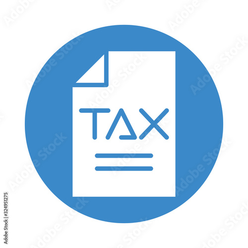 tax obligation document isolated icon