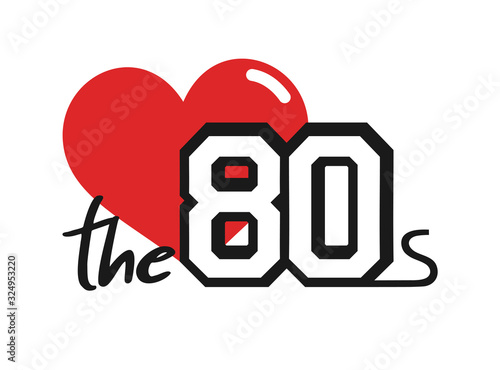 I love 80s decade symbol