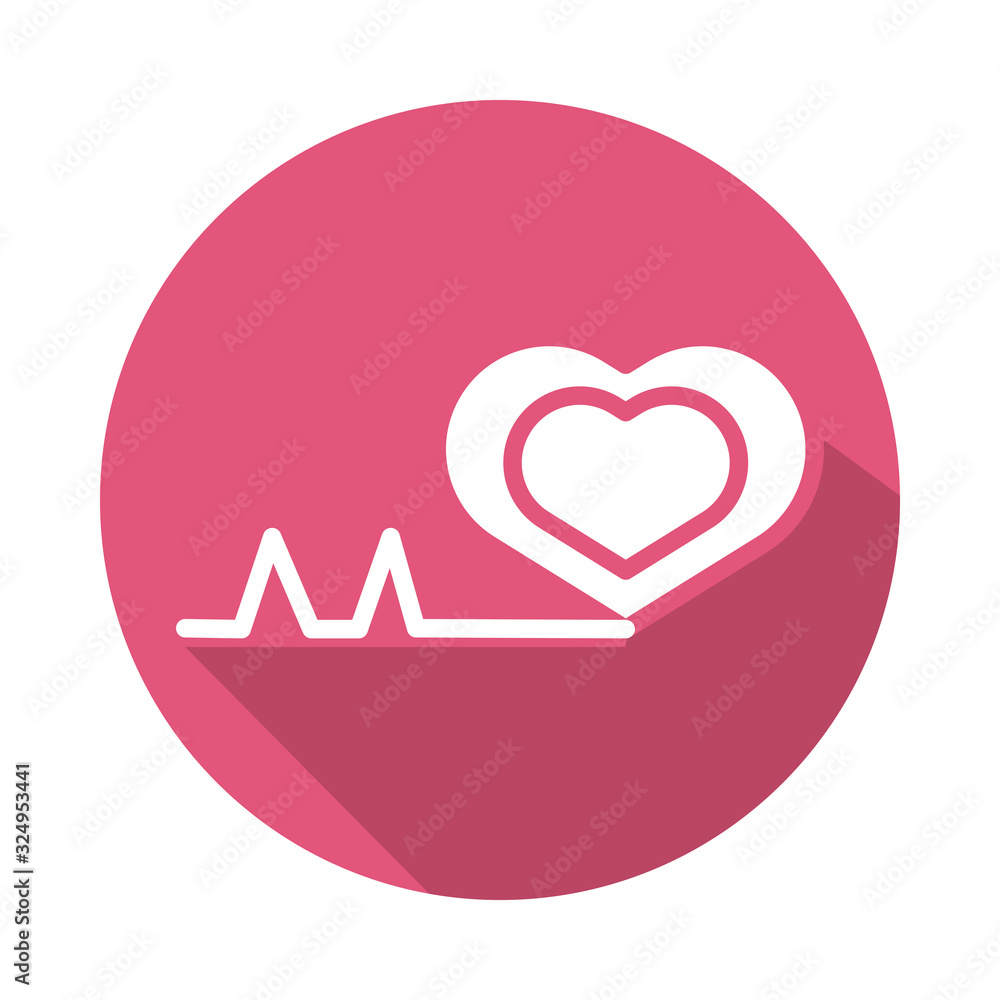 medical heart cardiology pulse block style medical heart cardiology pulse block style