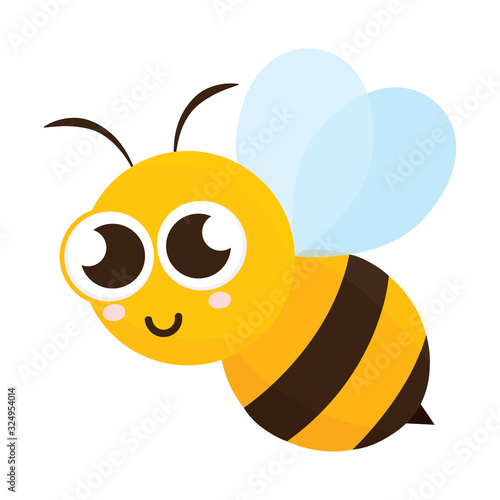 Isolated cute bee cartoon