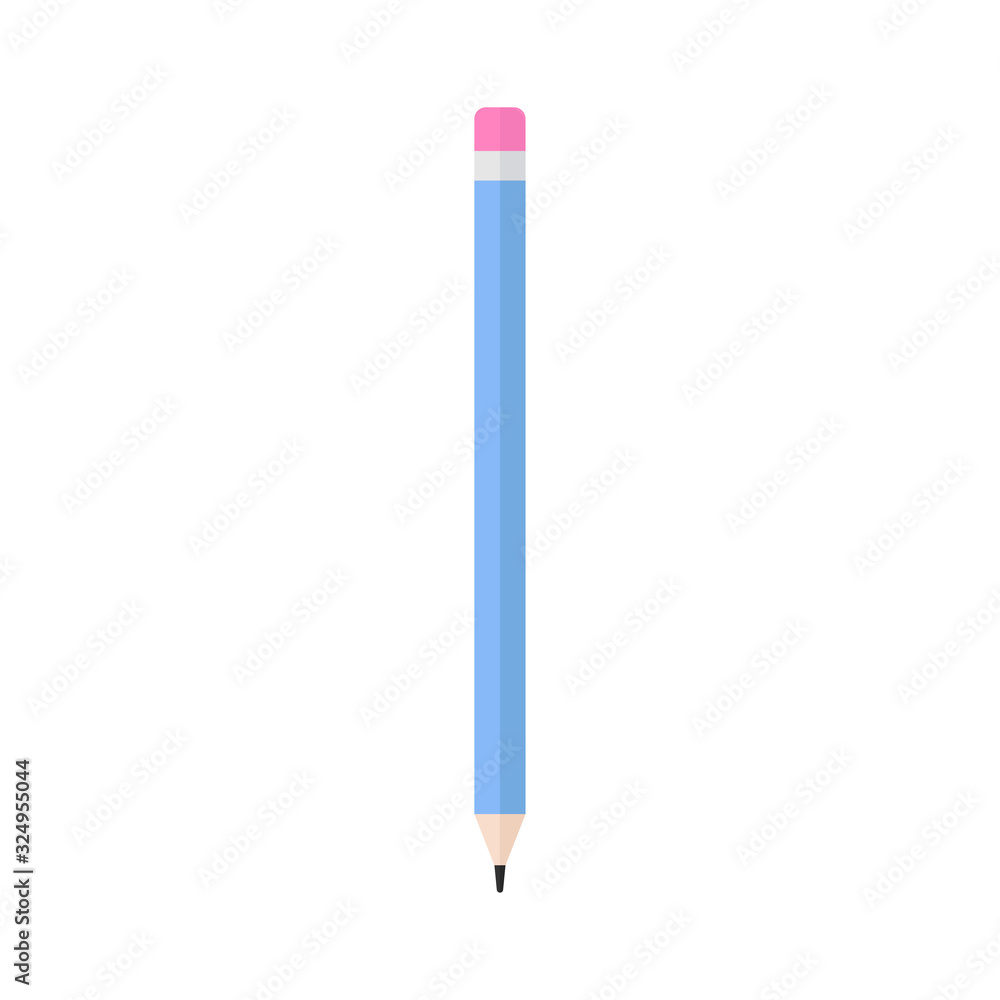 Pencil icon in flat design. Vector illustration. Pencil on white background Pencil icon in flat design. Vector illustration. Pencil on white background
