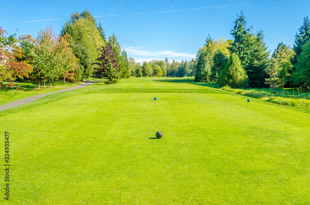 Golf course with gorgeous green Golf course with gorgeous green