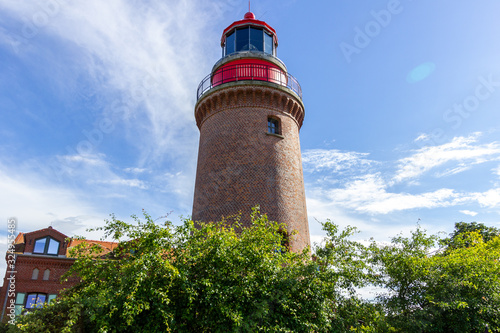 View at the Bastorfer lighthouse nearby Kuehlungsborn on the Baltic sea photo