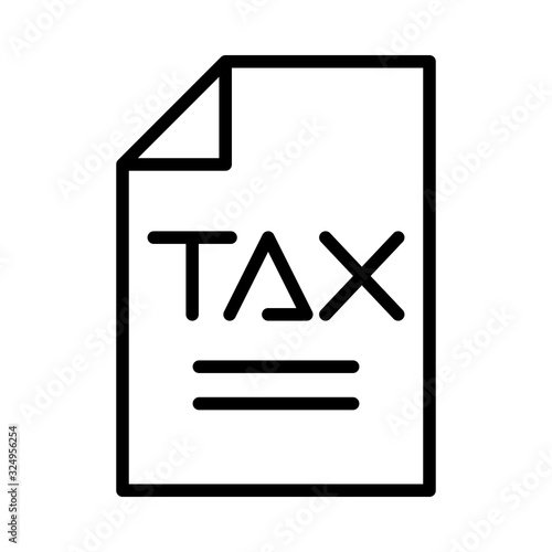 tax obligation document isolated icon