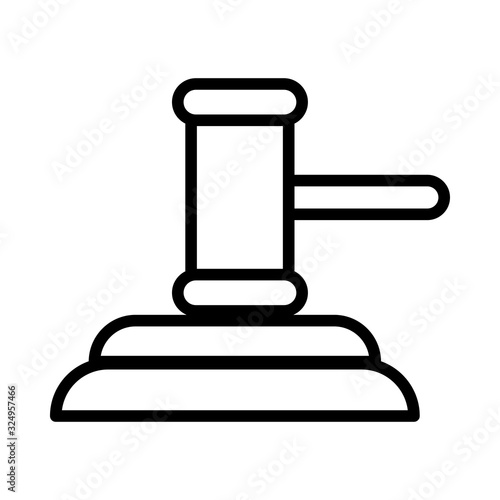 justice hammer device isolated icon