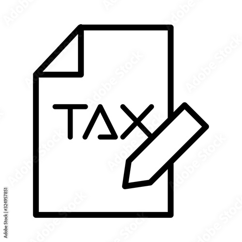 tax obligation document with pencil