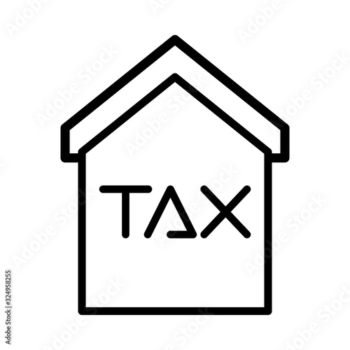 house with tax obligation icon