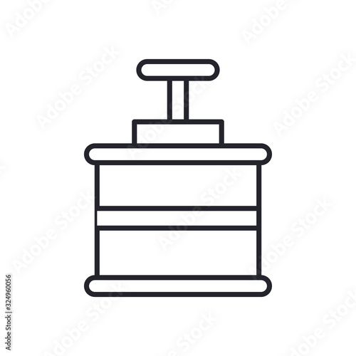 military detonator manual line and fill style icon