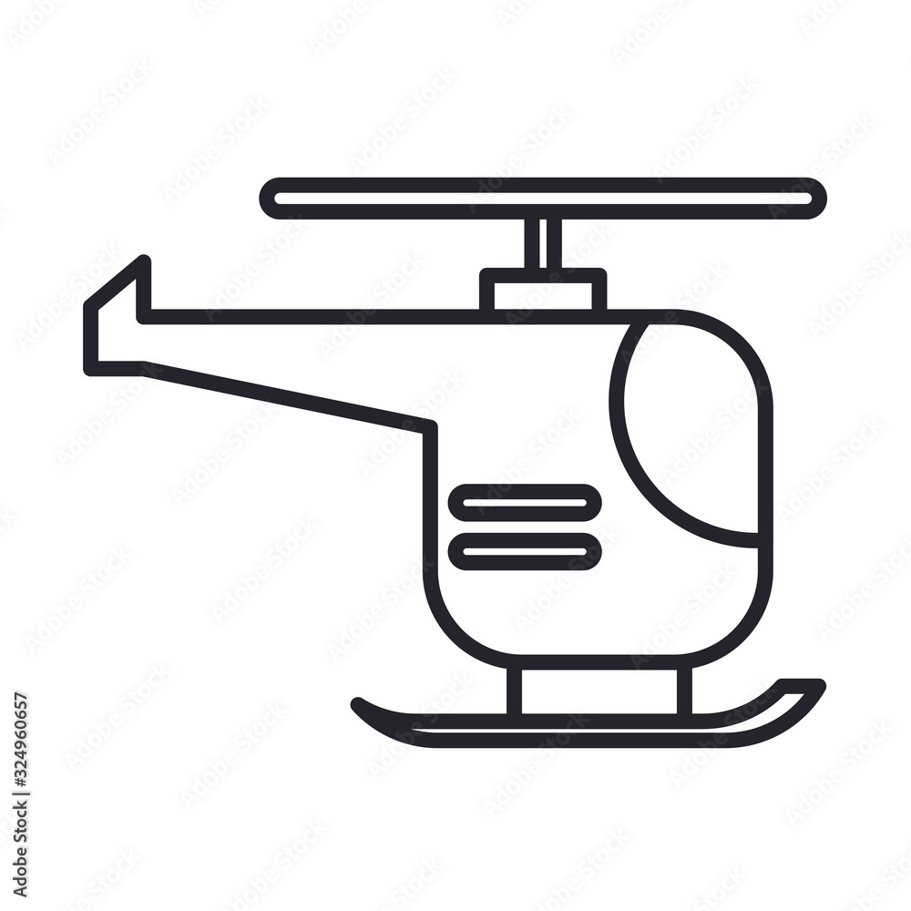 helicopter military force line and fill style icon helicopter military force line and fill style icon