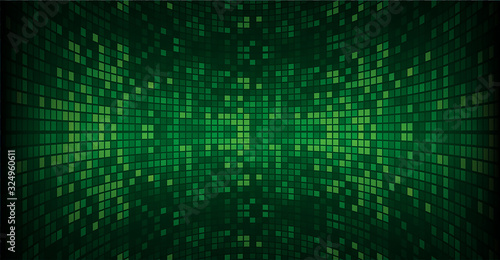 LED cinema screen for movie presentation. green Light Abstract Technology background