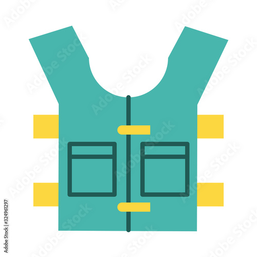 bulletproof vest accessory line and fill style icon