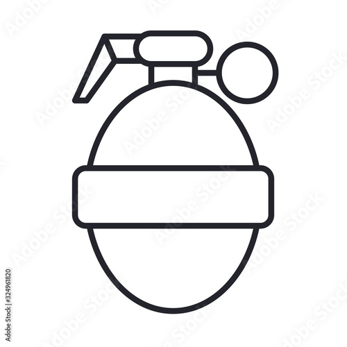 grenade military force line and fill style icon