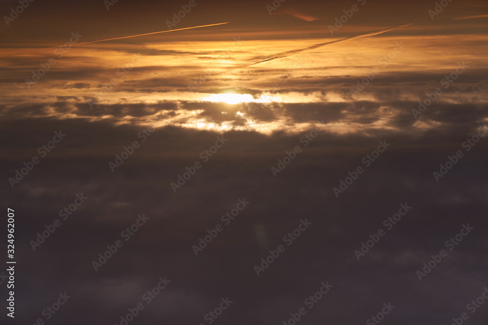 Sun rising on a horison Sun rising on a horison