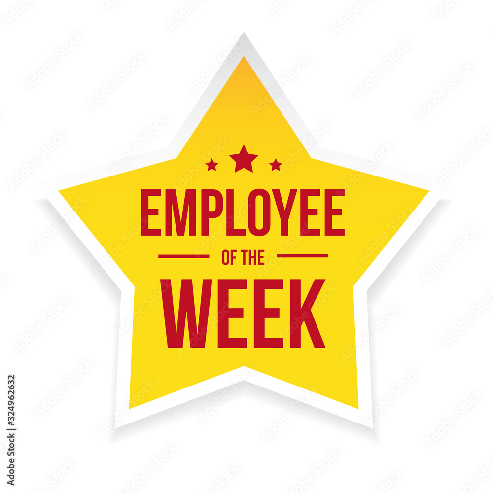 Obraz premium Best Employee of the Week award badge