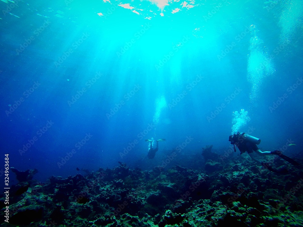 Fototapeta premium Scuba Diving Grand Cayman