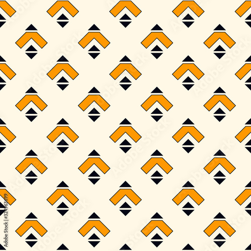 Arrows, scales seamless pattern. Ethnic, tribal print. Squama, chevrons ornament. Repeated arrowhead, triangular shapes