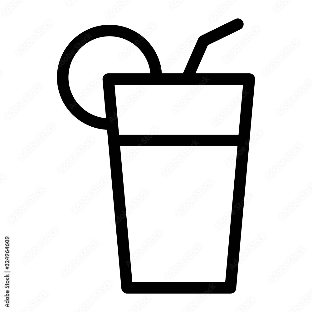A glass of lemonade icon. Cold drink illustration. Cocktail, juice symbol for perfectly designed website or app concept. A glass of lemonade icon. Cold drink illustration. Cocktail, juice symbol for perfectly designed website or app concept.