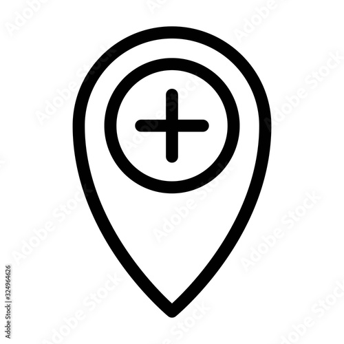 Free Download Add location icon illustration in line style. Map pin with plus sign. Add new address symbol. GPS, navigation, location marker illustrations for perfect mobile and web app designs. - GFXLoad