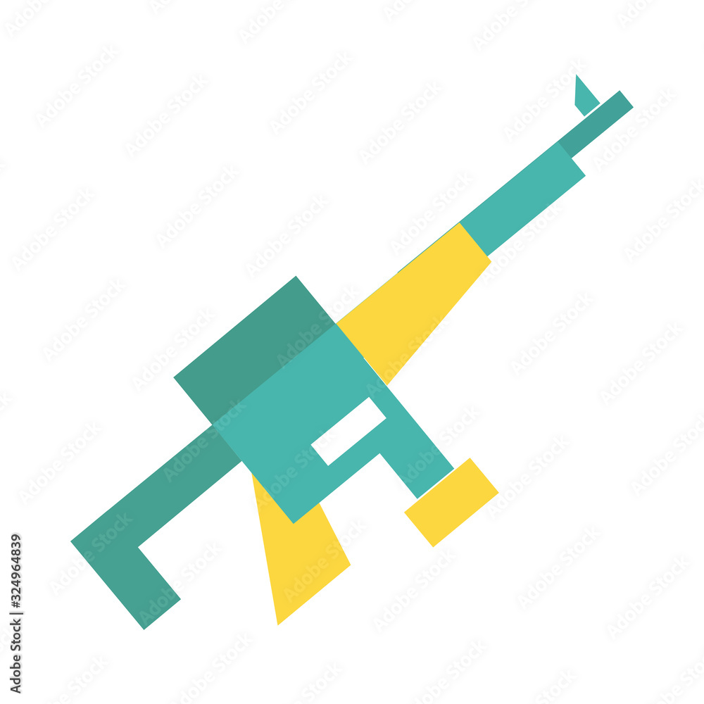 sniper gun military force line and fill style icon sniper gun military force line and fill style icon