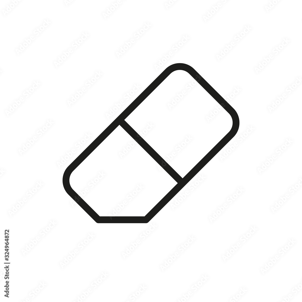 Eraser icon, Eraser icon vector, in trendy flat style isolated on white background Eraser icon, Eraser icon vector, in trendy flat style isolated on white background