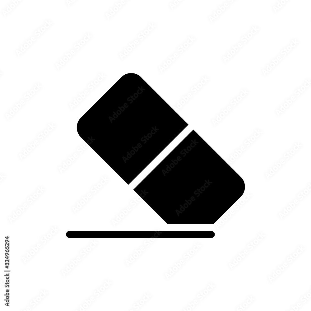 Eraser icon, Eraser icon vector, in trendy flat style isolated on white background Eraser icon, Eraser icon vector, in trendy flat style isolated on white background