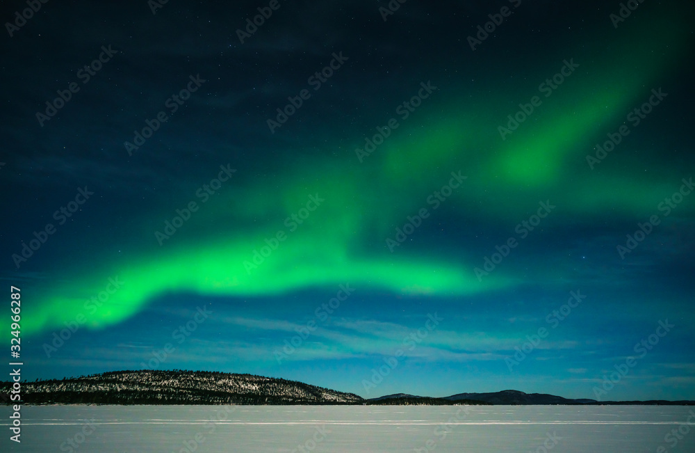 Aurora Borealis, Lapland, Finland, Ivalo, Lake Inari