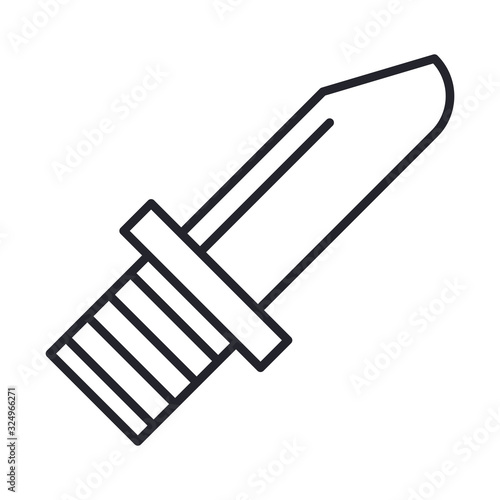 knife weapon military force line and fill style icon