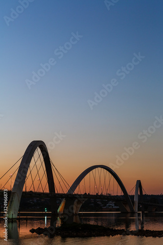 Bridge over the artificial lake in Brasilia.