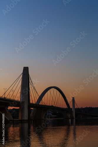 Bridge over the artificial lake in Brasilia.