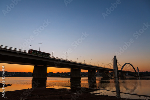 Bridge over the artificial lake in Brasilia.