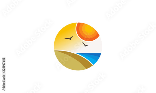 The Sunsite Summer Logo Design Template