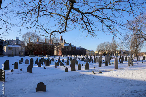 Tombstones at Cementery - Salem Massachusetts 
