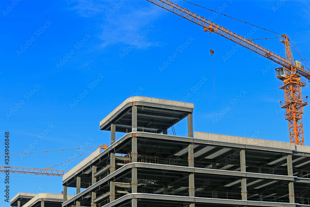Construction site, building is under construction Construction site, building is under construction