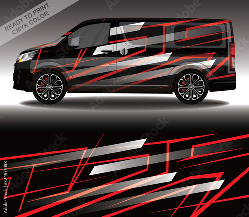 Car wrap decal design vector, custom livery race rally car vehicle sticker and tinting.