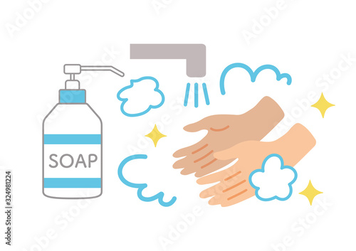 Illustration of disinfecting spray. Antivirus illustration.