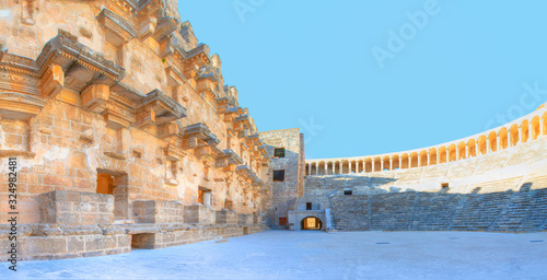 Slika na platnu Roman amphitheater of Aspendos, Belkiz, Antalya, Turkey.
