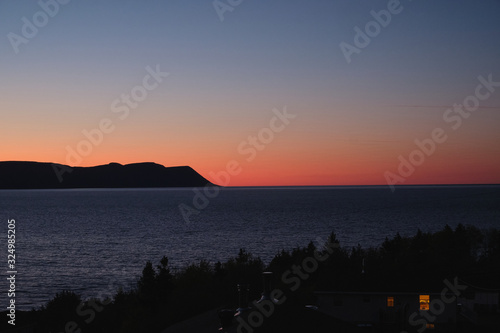 Sunset over Atlantic ocean.