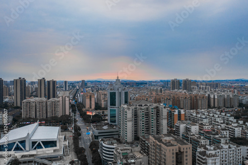 Aerial view of Nanhai  Foshan city 