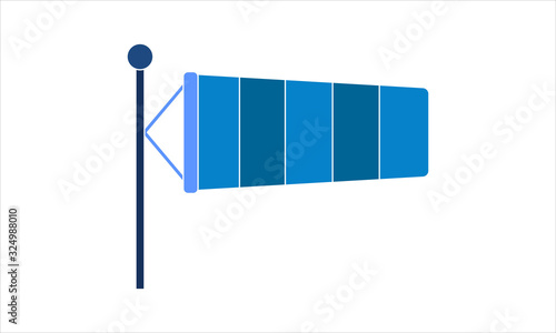Weather windsock icon for wind direction and speed