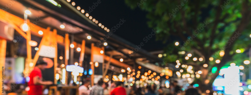 Crowded Traveler in pub at Thailand blur Crowded Traveler in pub at Thailand blur