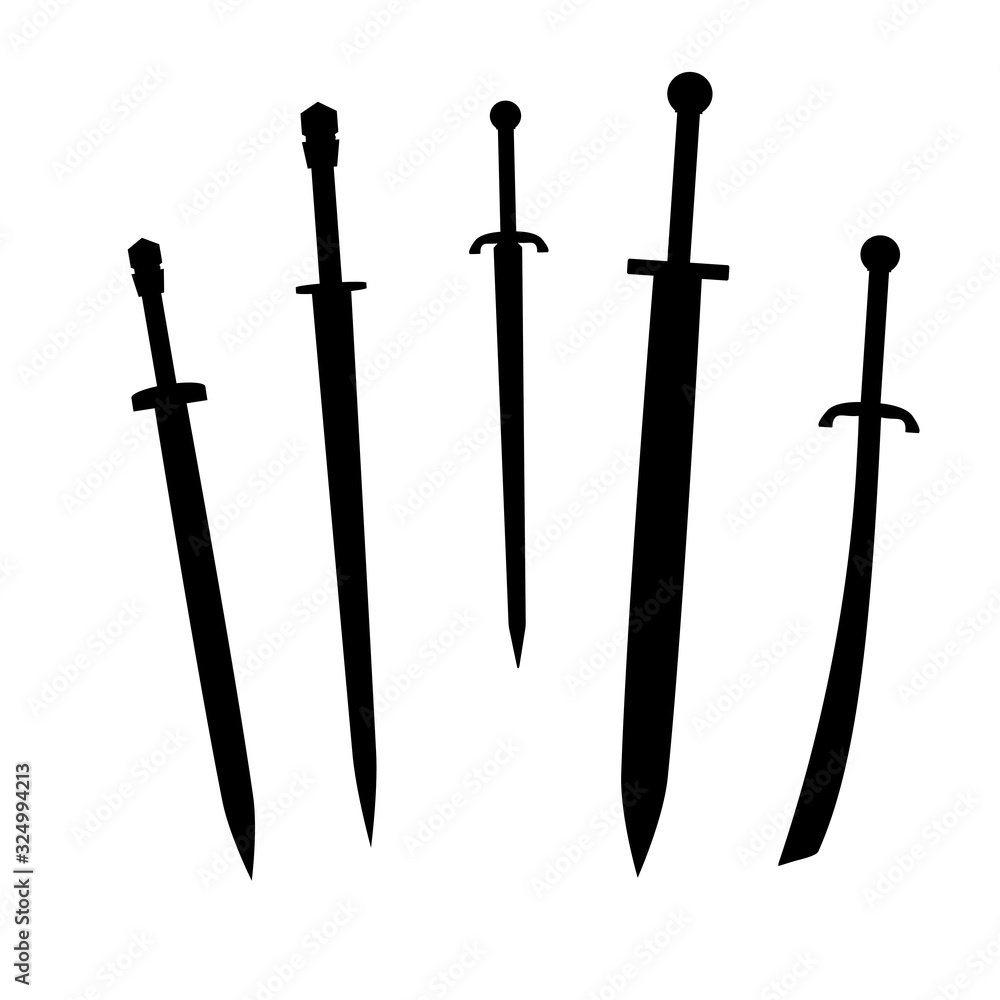 swords set. sword isolated on white background , Military sword ancient ...