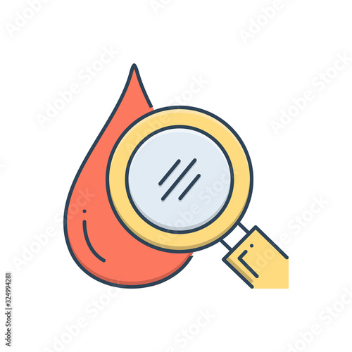 Color illustration icon for hematology 