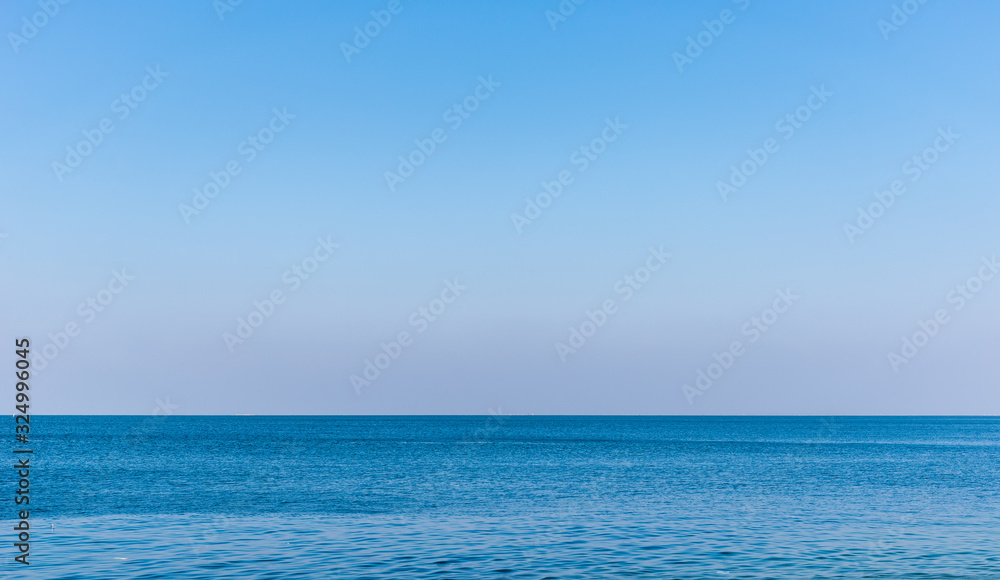 sea and blue sky summer nature concept background