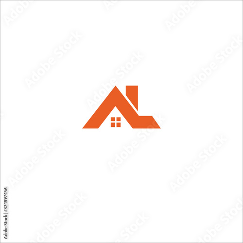 Initial letter al or la logo vector design template