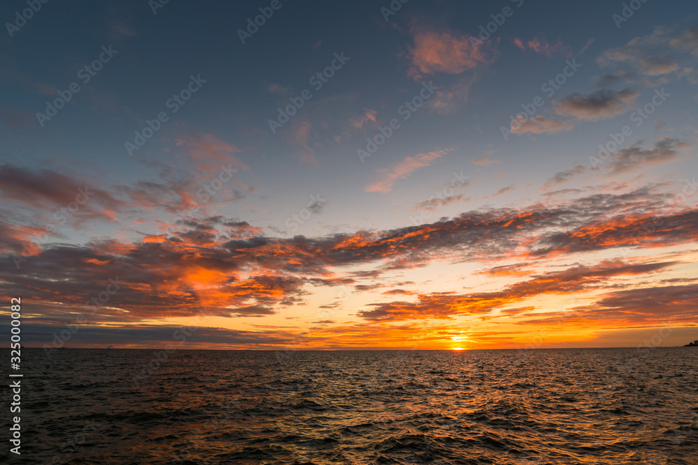 prefect Landscape sunset over the sea background.