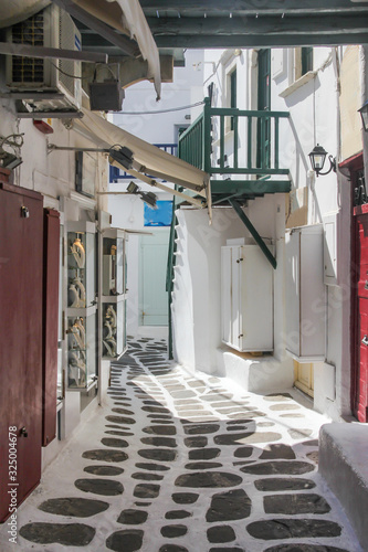 Typical street of whitewashed houses